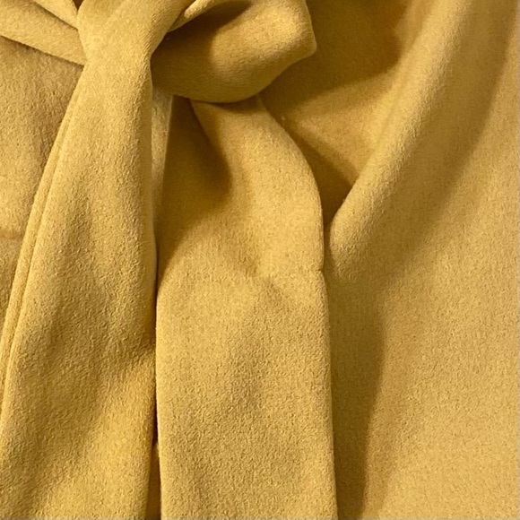 Windsor Asymmetrical Knot Wrap Evening Mini Dress Yellow Mustard Small - Picture 8 of 11